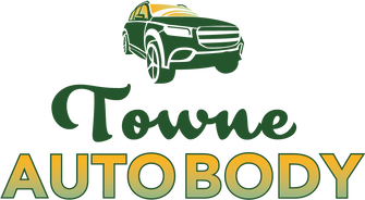 Towne Auto Body logo and link to Home
